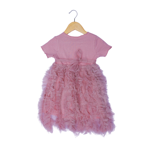 Elegant Pink Ruffle Dress for Kids