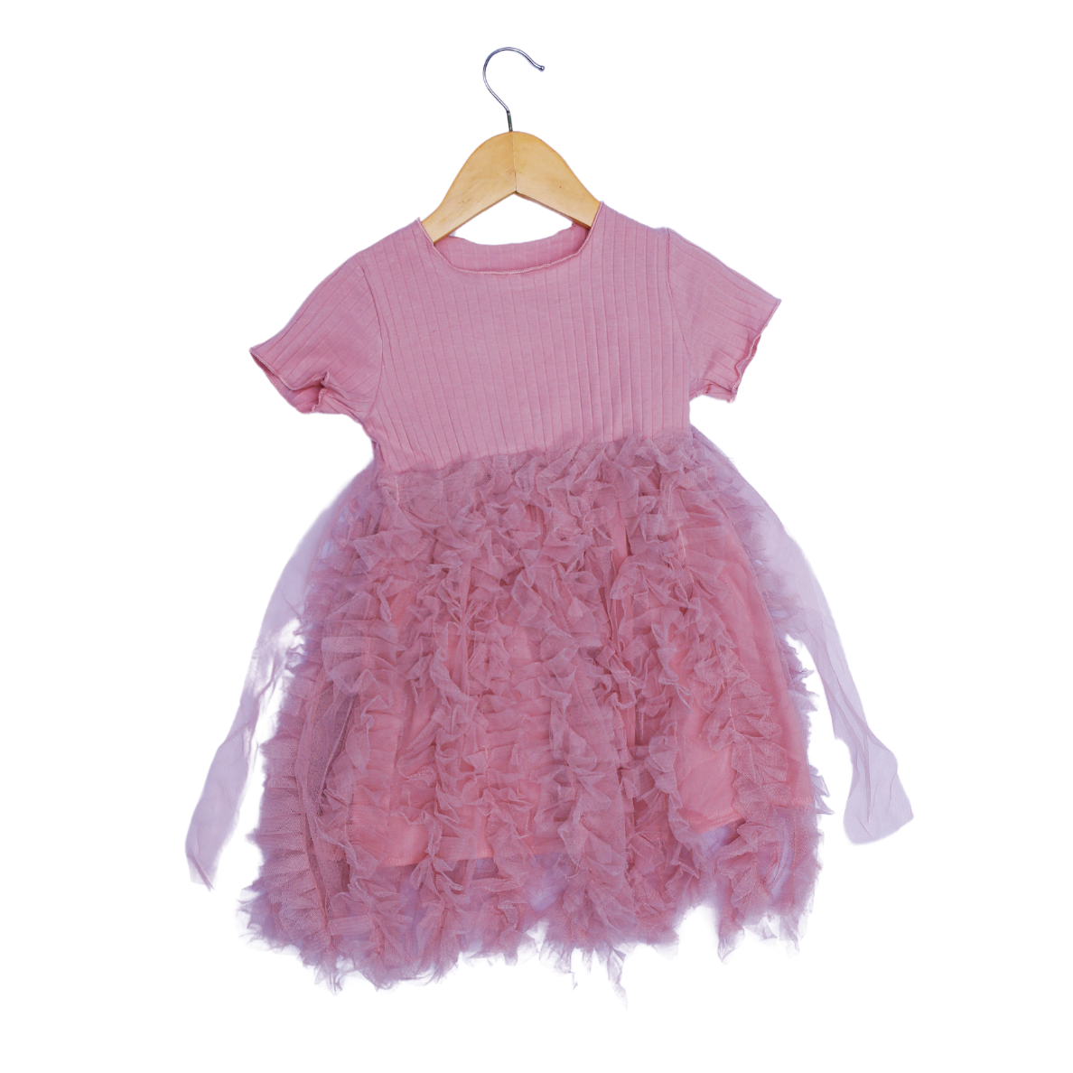 Elegant Pink Ruffle Dress for Kids