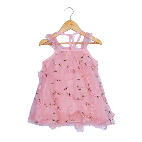 Elegant Pink Ruffle Dress for Kids