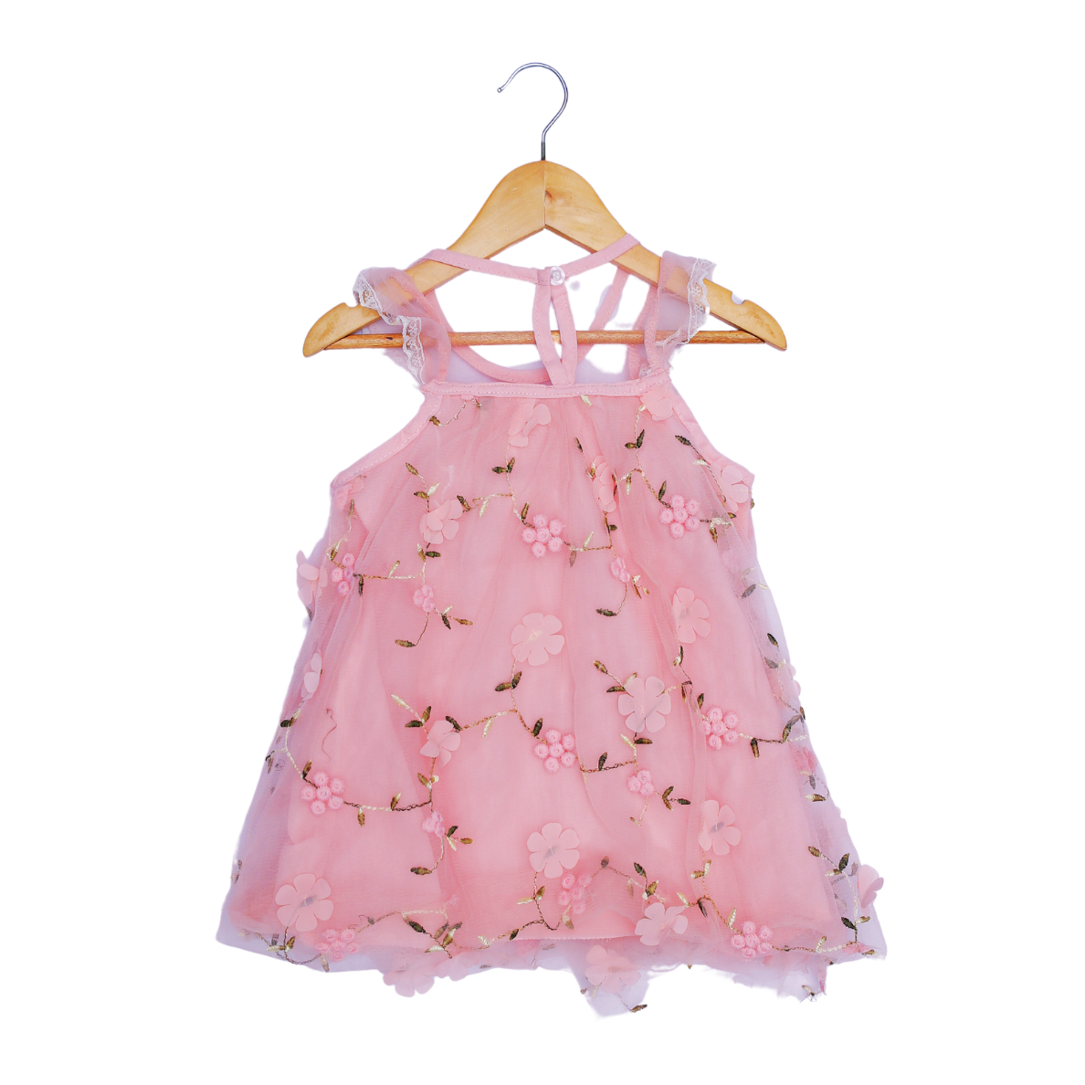 Stylish Kids' Pink Floral Dress - Comfortable & Durable for Everyday Play