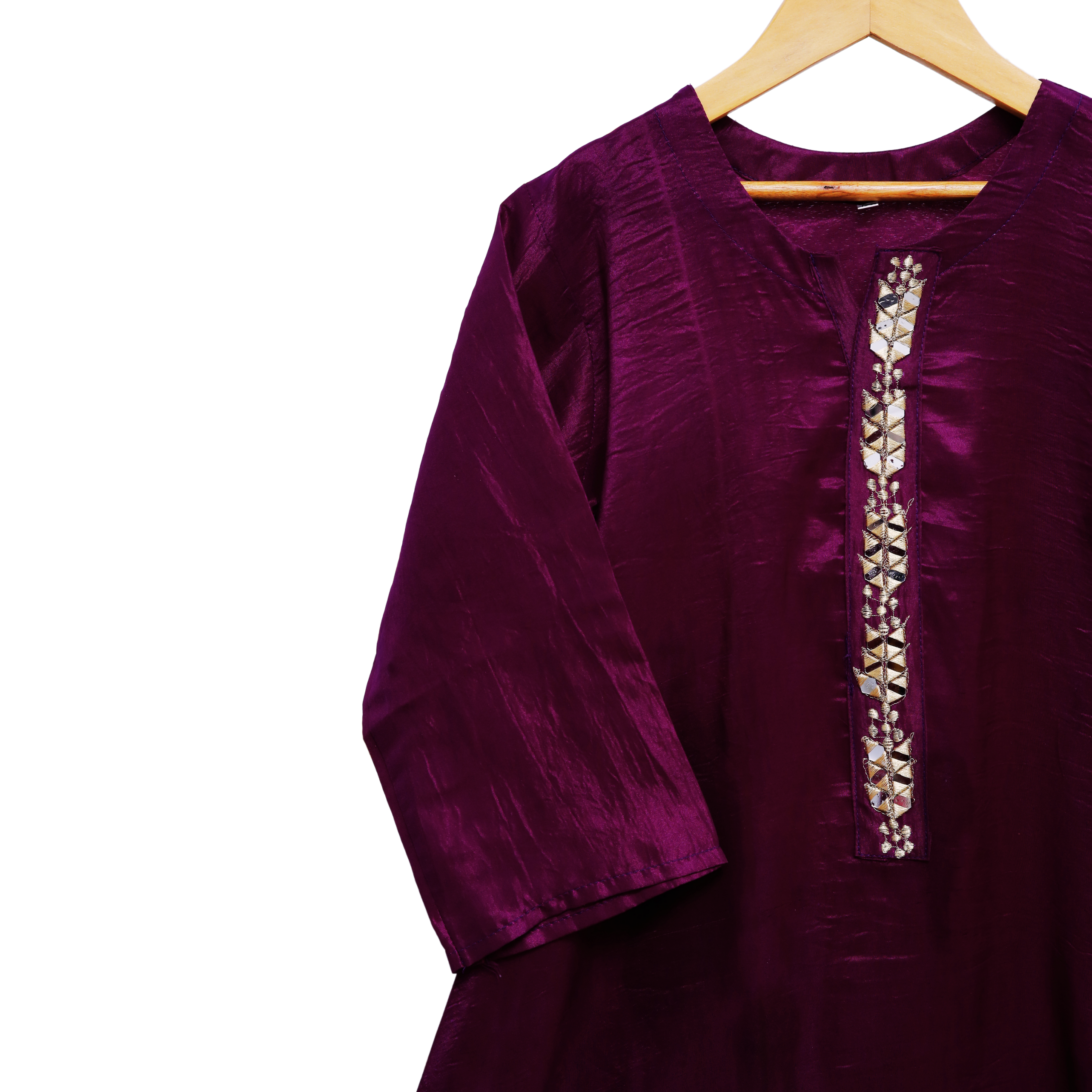 Kids Purple Embroidered Kurta Shalwar by Modiste