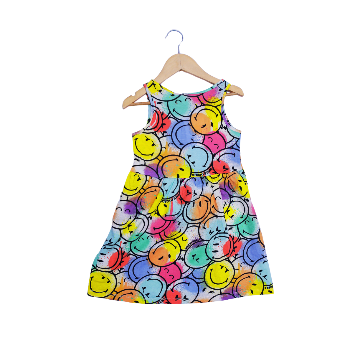 Smiley Face Kids' Dress – Stylish & Comfortable Organic Cotton