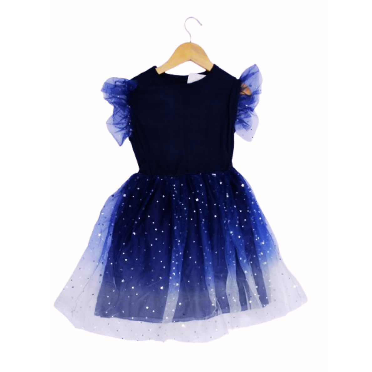 Stylish Kids' Organic Cotton Dress with Tulle Skirt