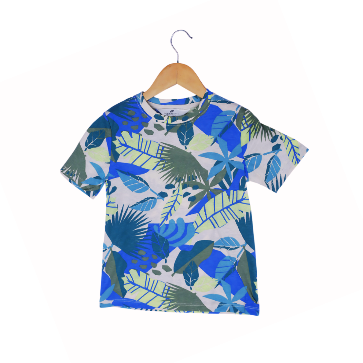 Kids' Tropical Leaf Print T-Shirt – Colorful and Comfortable