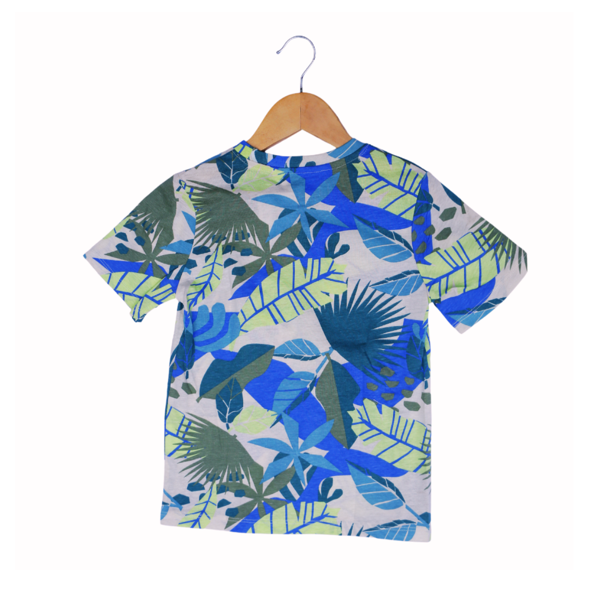 Kids' Tropical Leaf Print T-Shirt – Colorful and Comfortable