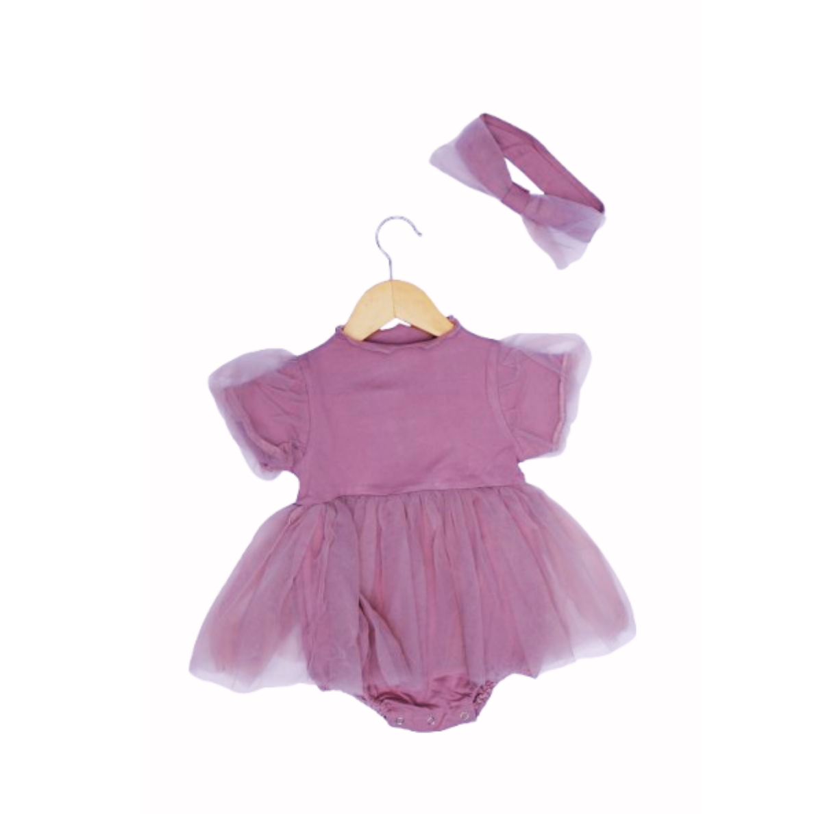 Girls' Pink Tulle Dress with Bow – Elegant and Adorable