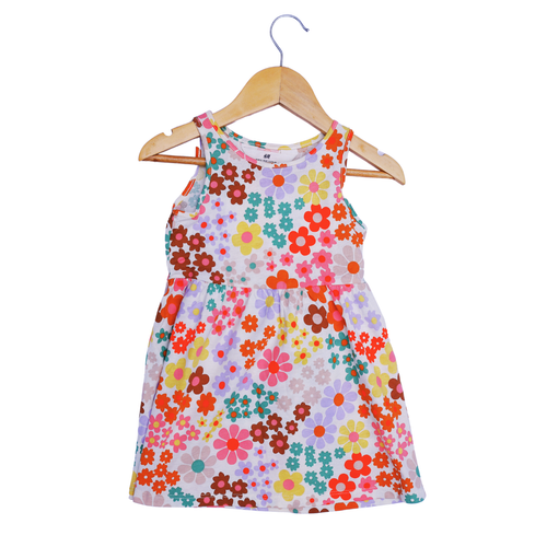 Floral Sleeveless Kids Dress – Vibrant & Comfy Summer Wear