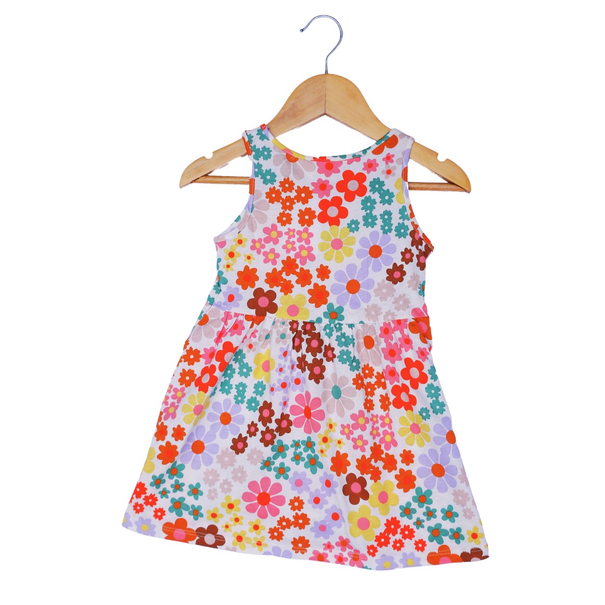 Floral Sleeveless Kids Dress – Vibrant & Comfy Summer Wear