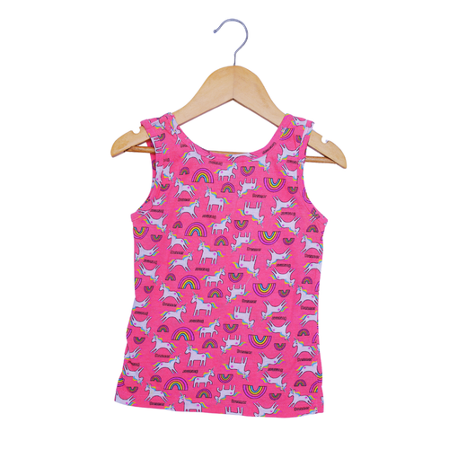 Unicorn & Rainbow Sleeveless Tank Top for Kids